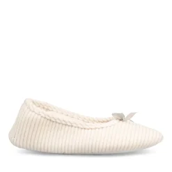 Chaussons Ballerine BEIGE Femme Motif Uni A Enfiler