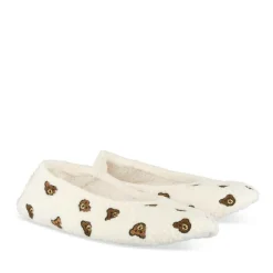 Chaussons Ballerine BEIGE Femme Motif Animal A Enfiler