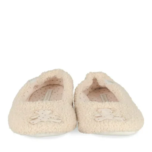 Chaussons Ballerine BEIGE Femme Motif Uni A Enfiler