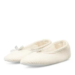 Chaussons Ballerine BEIGE Femme Motif Uni A Enfiler