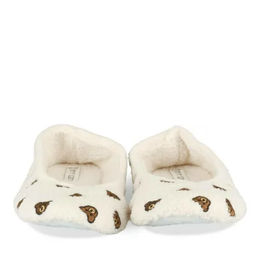 Chaussons Ballerine BEIGE Femme Motif Animal A Enfiler