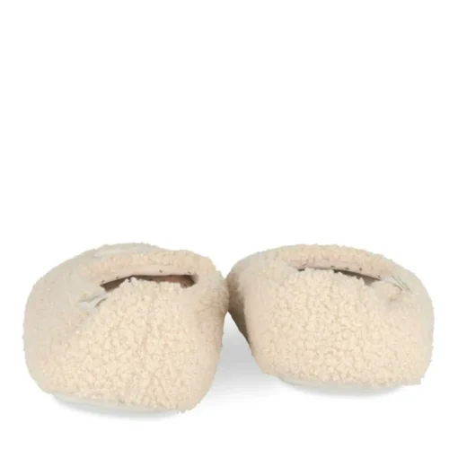 Chaussons Ballerine BEIGE Femme Motif Uni A Enfiler