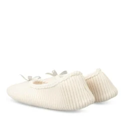 Chaussons Ballerine BEIGE Femme Motif Uni A Enfiler