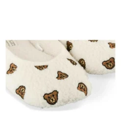 Chaussons Ballerine BEIGE Femme Motif Animal A Enfiler