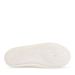 Chaussons Ballerine BEIGE Femme Motif Fleuri A Enfiler