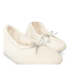 Chaussons Ballerine BEIGE Femme Motif Uni A Enfiler