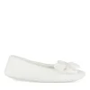 Chaussons Ballerine BLANC Femme Motif Uni A Enfiler