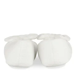 Chaussons Ballerine BLANC Femme Motif Uni A Enfiler