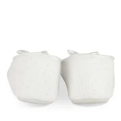 Chaussons Ballerine BLANC Femme Motif Uni A Enfiler