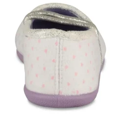 Chaussons Ballerine BLANC Fille Motif Animal A Enfiler
