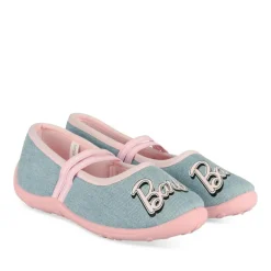 Chaussons Ballerine BLEU Fille Motif Uni A Enfiler