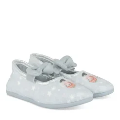 Chaussons Ballerine BLEU Fille Motif Uni Elastique