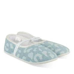Chaussons Ballerine BLEU Fille Motif Animal A Enfiler