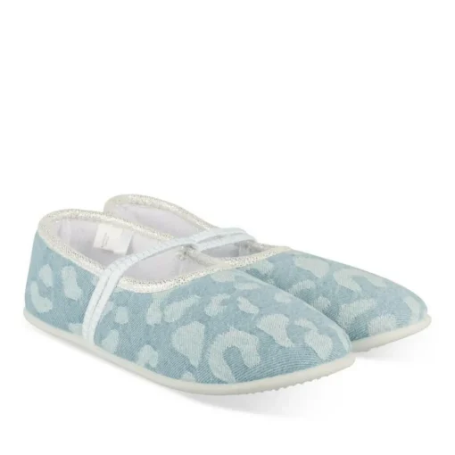 Chaussons Ballerine BLEU Fille Motif Animal A Enfiler