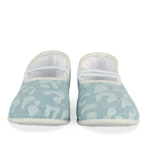 Chaussons Ballerine BLEU Fille Motif Animal A Enfiler