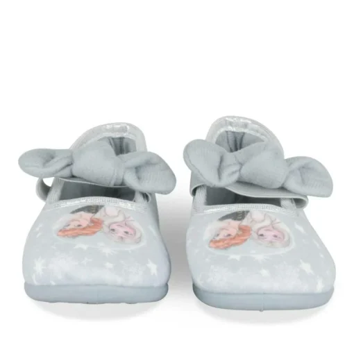 Chaussons Ballerine BLEU Fille Motif Uni Elastique