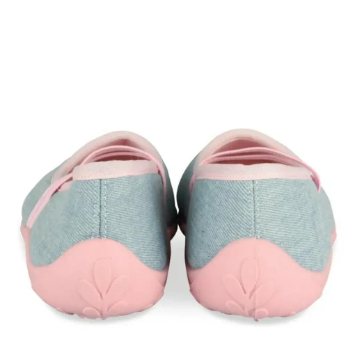 Chaussons Ballerine BLEU Fille Motif Uni A Enfiler