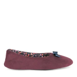 Chaussons Ballerine BORDEAUX Femme Motif Uni A Enfiler