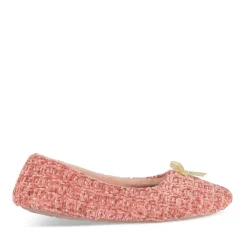 Chaussons Ballerine BORDEAUX Femme Motif Uni A Enfiler