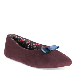 Chaussons Ballerine BORDEAUX Femme Motif Uni A Enfiler