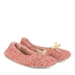 Chaussons Ballerine BORDEAUX Femme Motif Uni A Enfiler