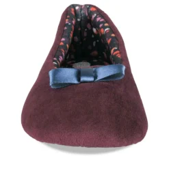 Chaussons Ballerine BORDEAUX Femme Motif Uni A Enfiler