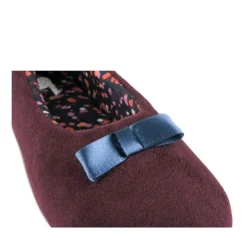 Chaussons Ballerine BORDEAUX Femme Motif Uni A Enfiler