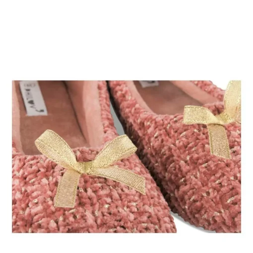 Chaussons Ballerine BORDEAUX Femme Motif Uni A Enfiler