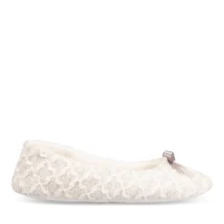 Chaussons Ballerine GRIS Femme Motif Uni A Enfiler