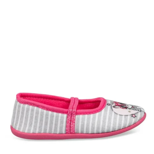 Chaussons Ballerine GRIS Fille Elastique