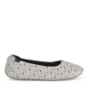 Chaussons Ballerine GRIS Femme Motif Paillettes A Enfiler