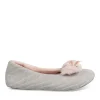 Chaussons Ballerine GRIS Femme Motif Uni A Enfiler