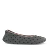 Chaussons Ballerine GRIS Femme Motif A Pois A Enfiler