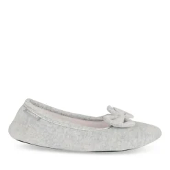 Chaussons Ballerine GRIS Femme Motif Uni A Enfiler