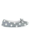 Chaussons Ballerine GRIS Femme Motif A Pois A Enfiler