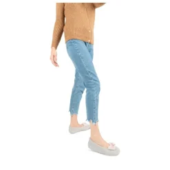 Chaussons Ballerine GRIS Femme Motif Uni A Enfiler