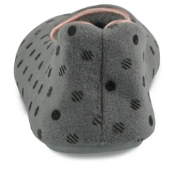 Chaussons Ballerine GRIS Femme Motif A Pois A Enfiler