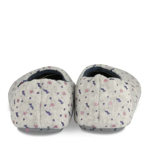 Chaussons Ballerine GRIS Femme Motif Paillettes A Enfiler