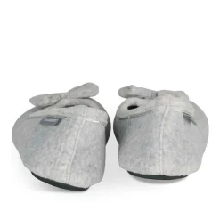 Chaussons Ballerine GRIS Femme Motif Uni A Enfiler