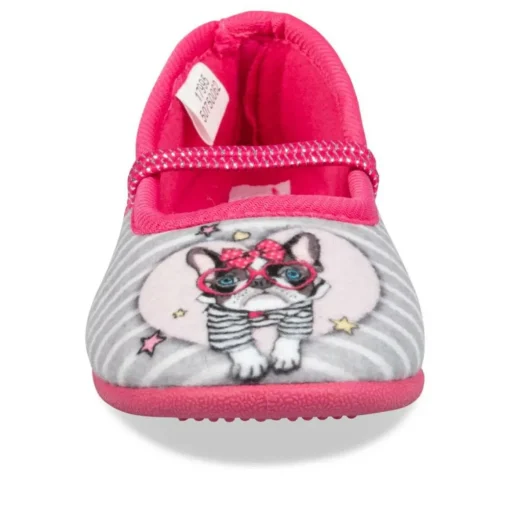 Chaussons Ballerine GRIS Fille Elastique