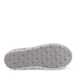 Chaussons Ballerine GRIS Femme Motif Paillettes A Enfiler