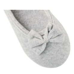 Chaussons Ballerine GRIS Femme Motif Uni A Enfiler