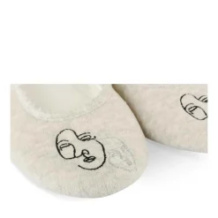 Chaussons Ballerine GRIS Femme Motif Uni A Enfiler