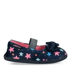 Chaussons Ballerine MARINE Fille Motif Etoiles A Enfiler