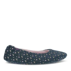 Chaussons Ballerine MARINE Femme Motif Paillettes A Enfiler