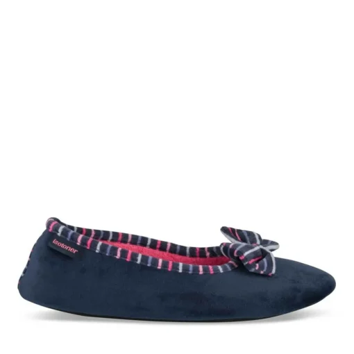 Chaussons Ballerine MARINE Femme Motif Uni A Enfiler