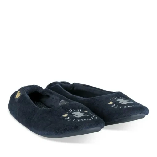 Chaussons Ballerine MARINE Femme Motif Uni A Enfiler