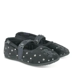 Chaussons Ballerine MARINE Fille Motif Etoiles Elastique