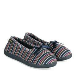 Chaussons Ballerine MARINE Femme Motif Uni A Enfiler