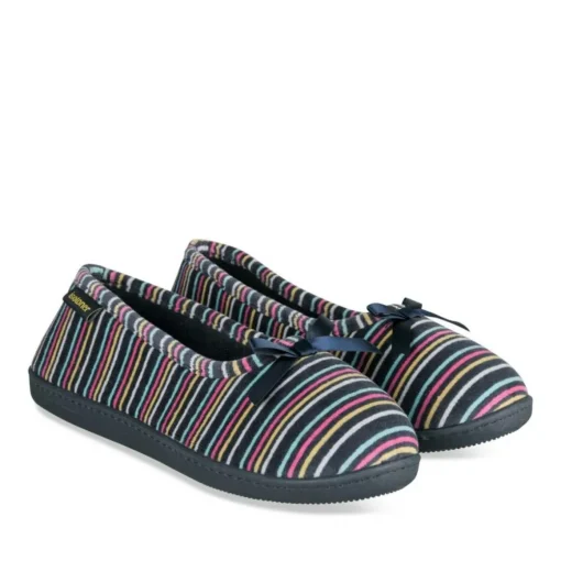 Chaussons Ballerine MARINE Femme Motif Uni A Enfiler